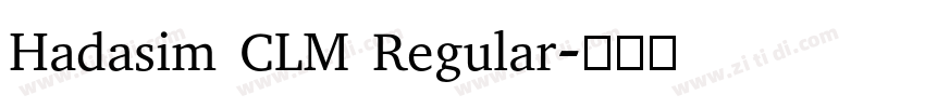 Hadasim CLM Regular字体转换